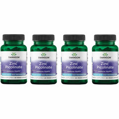 Swanson Zinc Picolinate bottle front view highlighting 22 mg per capsule for daily immune support.