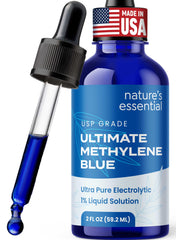 Sweat & Soul methylene blue bottle pour enables precise dosing for daily energy support.