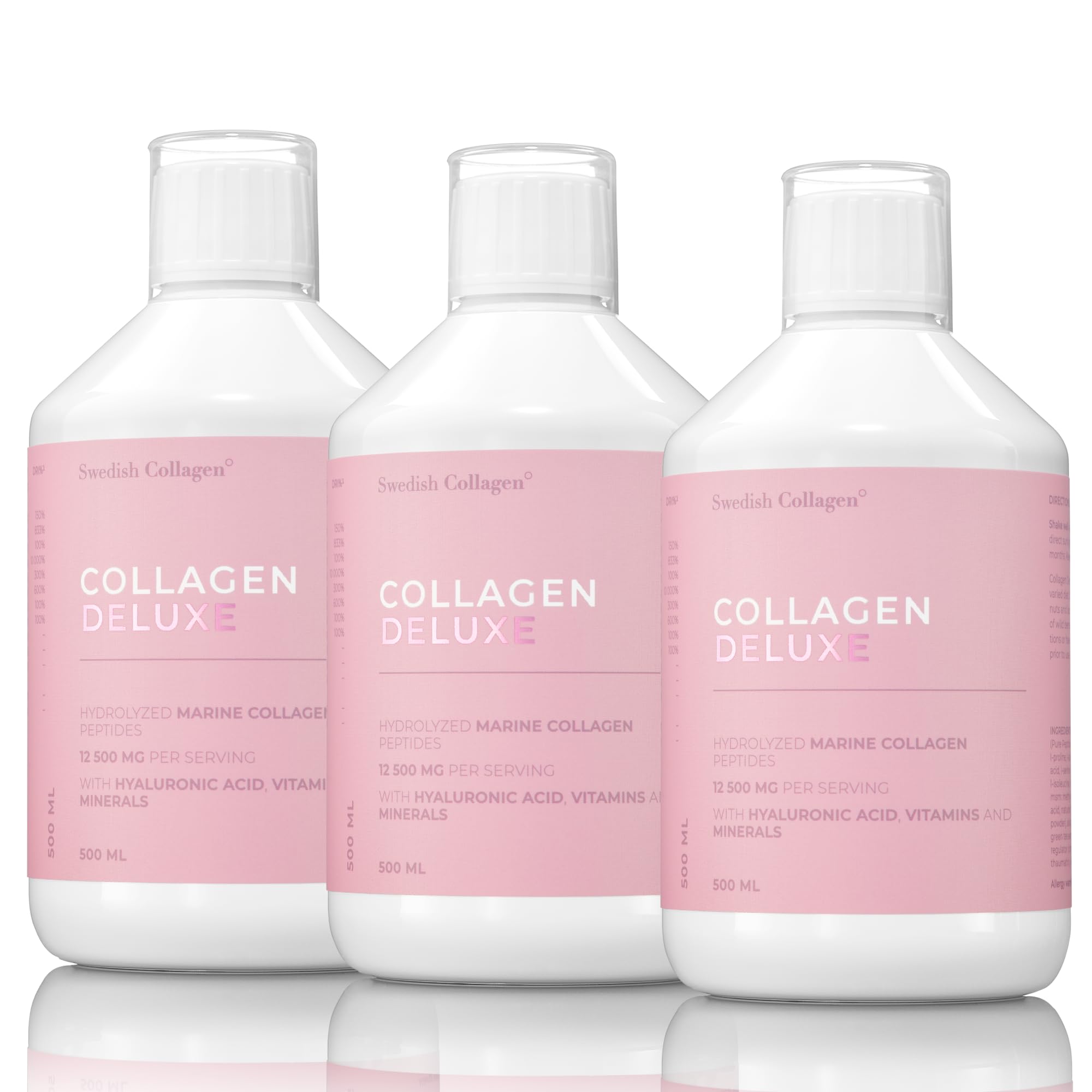 Swedish Collagen Deluxe bottle for daily 25 ml hydration and skin support