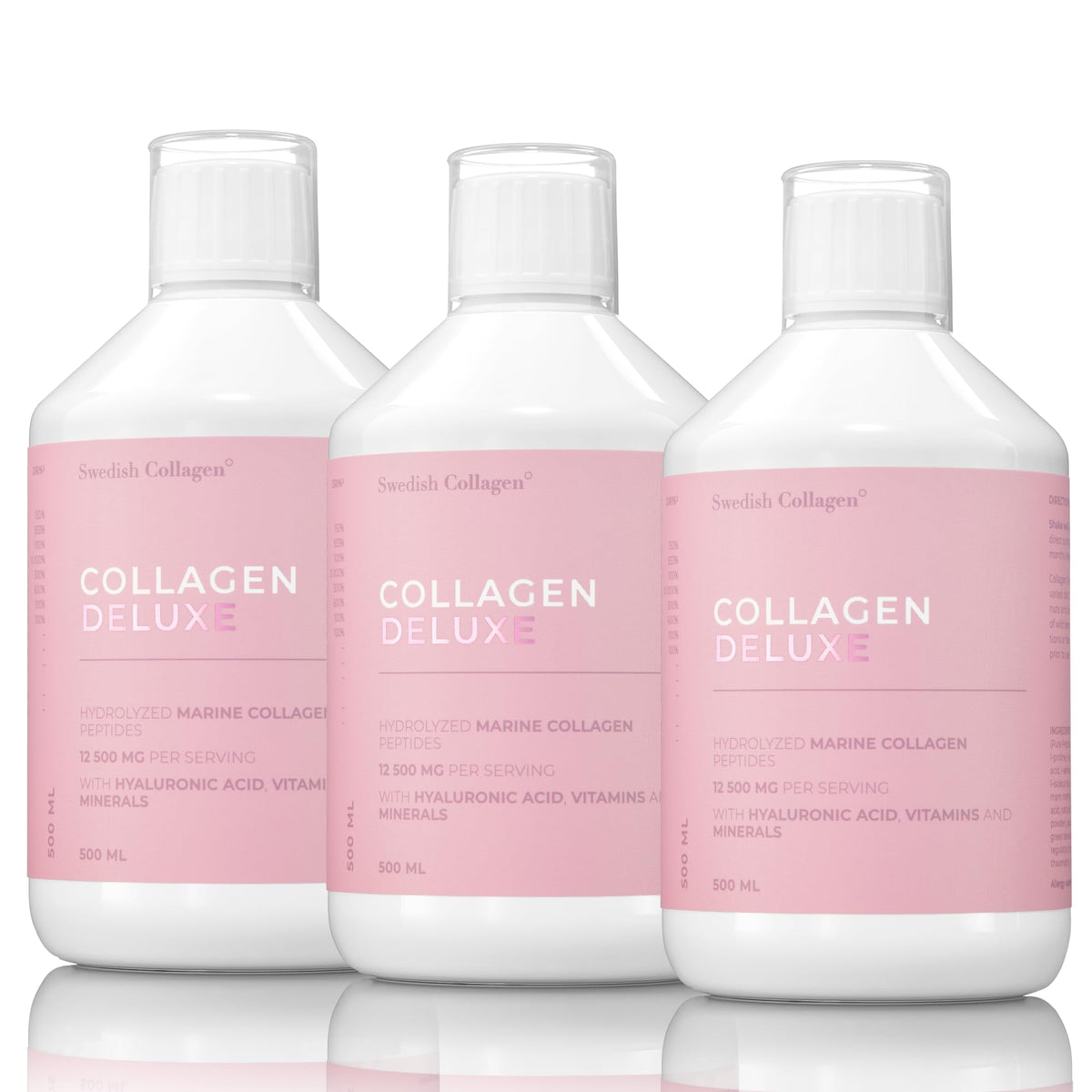 Swedish Collagen Deluxe bottle for daily 25 ml hydration and skin support