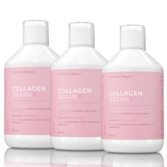 Swedish Collagen Deluxe bottle for daily 25 ml hydration and skin support