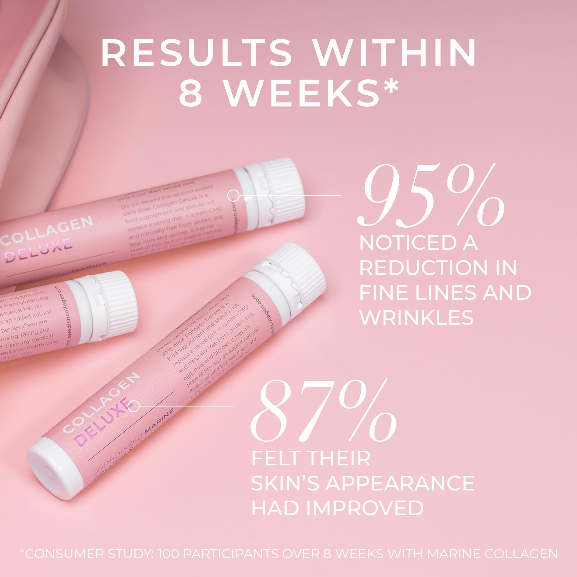 Natural Berry flavor of Swedish Collagen Deluxe enhances daily intake