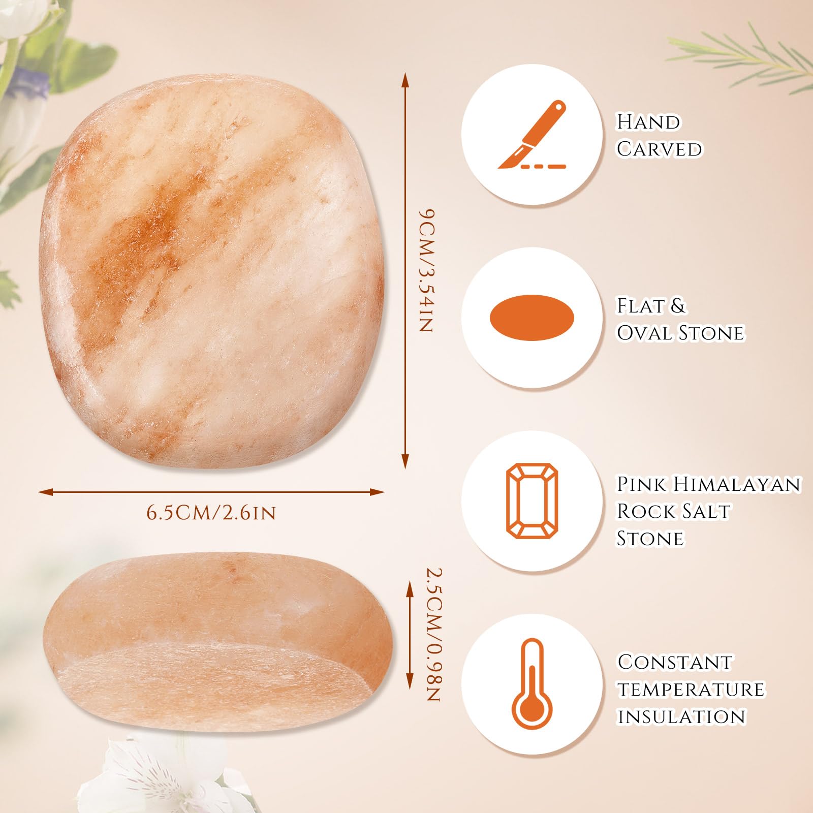 Swiffen flat oval massage stones provide comfortable grip for professional or home use.