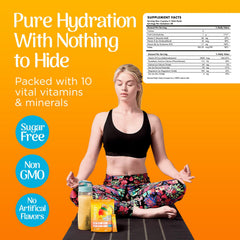 Swigg tropical fusion electrolyte glass shows flavorful hydration and vitamin support