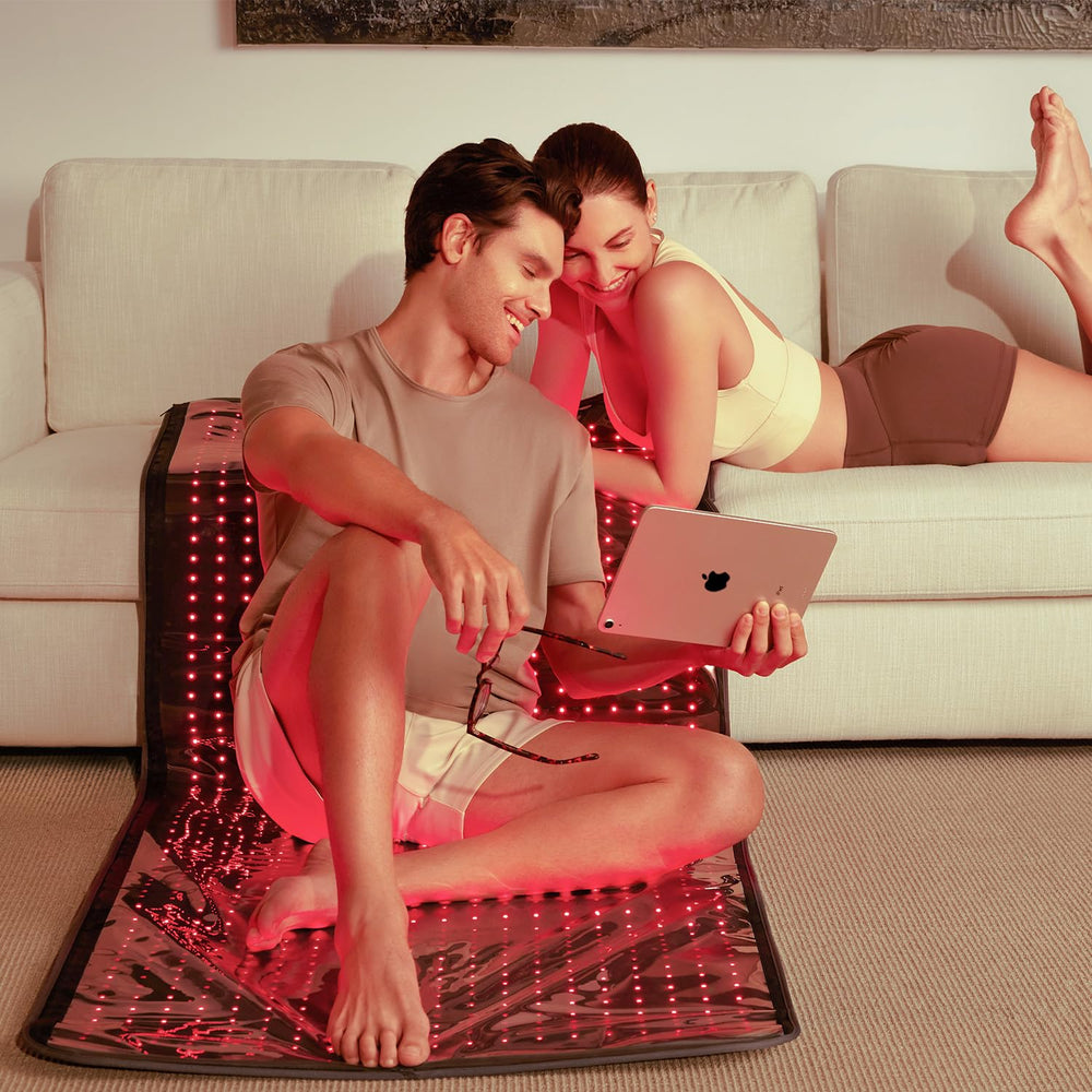 SWIRISE ergonomic 71x32 mat contours over the back for comfortable sessions on bed.