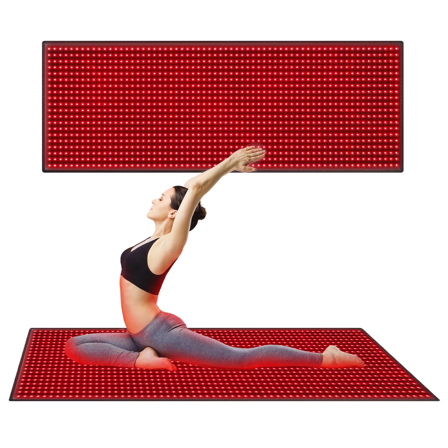 SWIRISE red light therapy mat provides full-body coverage for at-home relaxation.