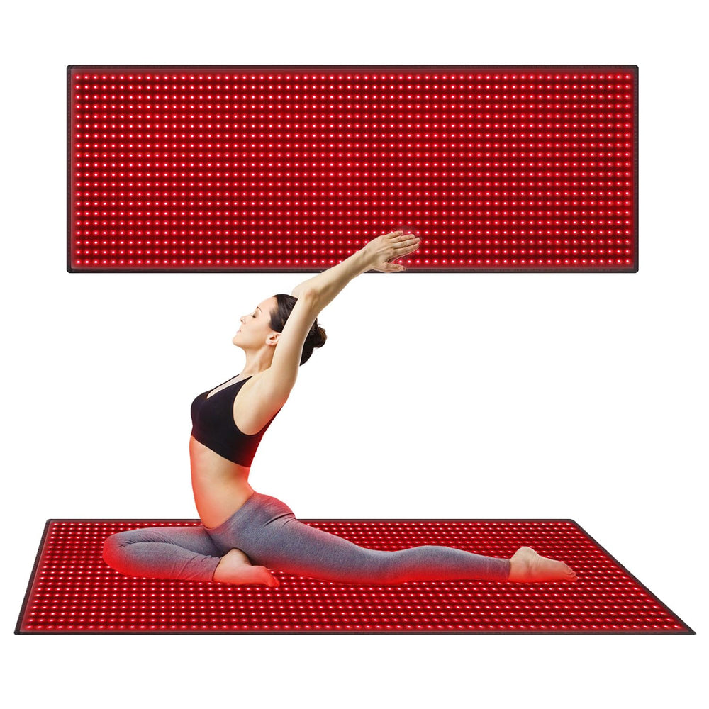 SWIRISE red light therapy mat provides full-body coverage for at-home relaxation.