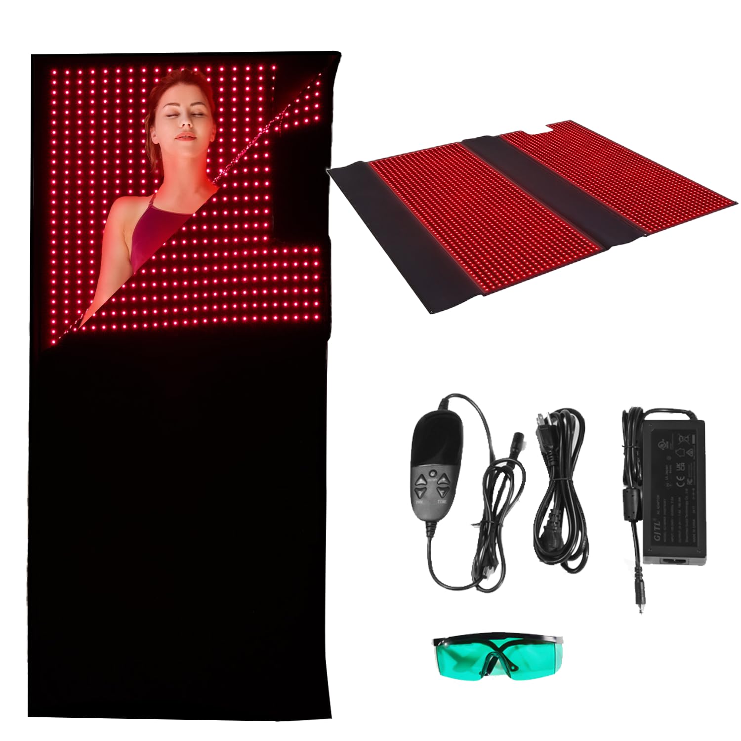 SWIRISE red and near infrared bag on floor for full-body therapy use.