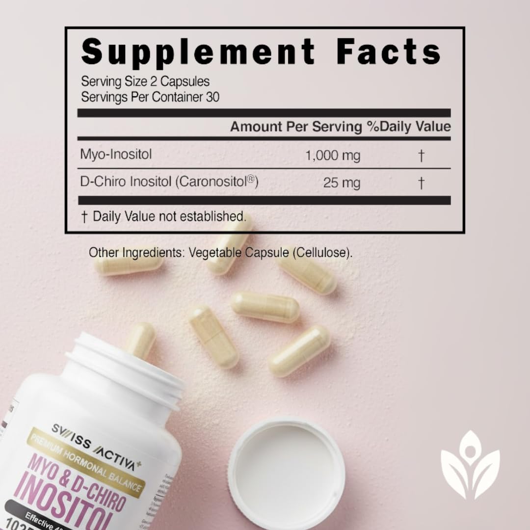 Swiss Activa+ DCI and Myo-Inositol bundle with water promotes easy daily intake.
