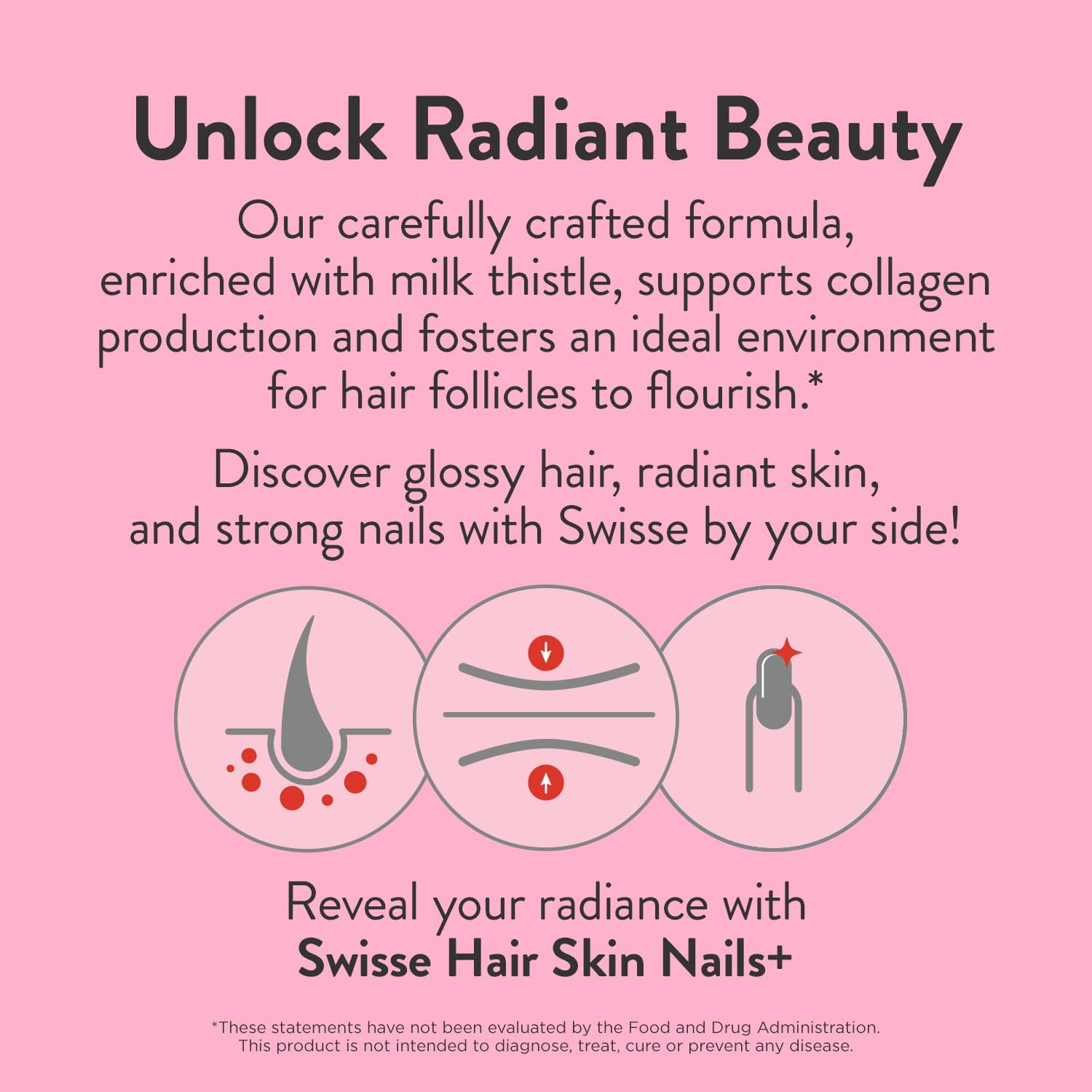Nails closeup with Swisse Biotin indicating stronger nails with use.
