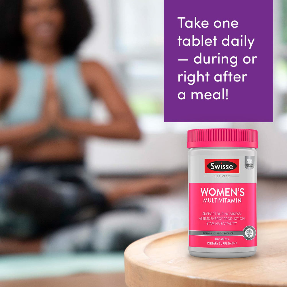 Swisse Daily Multivitamin for Women supplement stack suggests ongoing daily use.