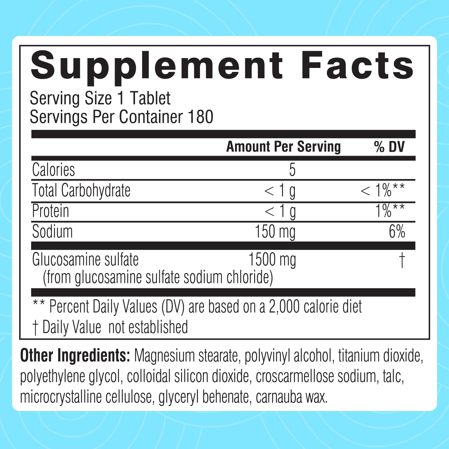 Swisse glucosamine shellfish-sourced ingredients on the label.