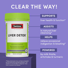 Swisse Milk Thistle Liver Cleanse pills close-up, convenient capsules for daily use.