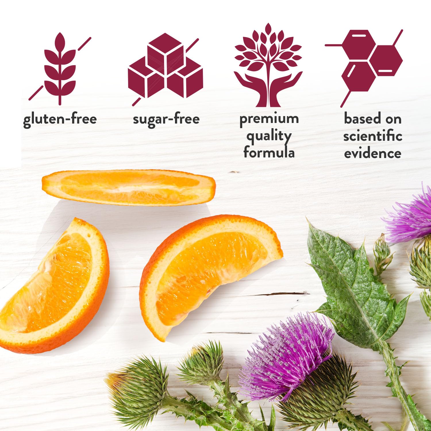 Milk Thistle plant image signals antioxidant-rich support.