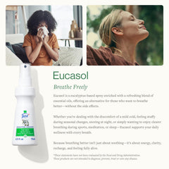 SwissJust Eucasol spray on pillow for revitalizing nighttime aroma