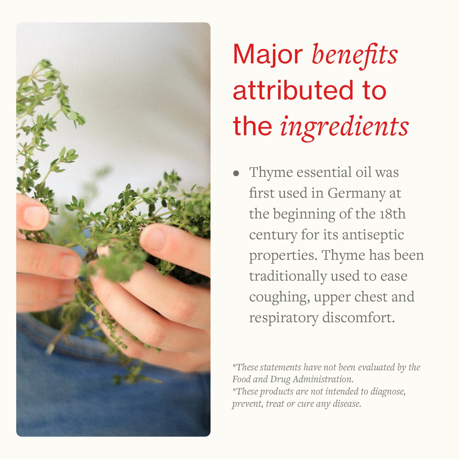 Applying SwissJust Thyme Cream to neck or shoulders for relaxation.