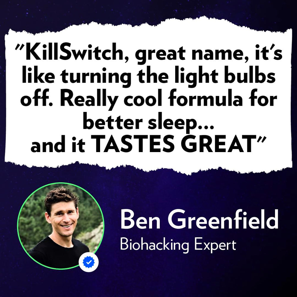 Switch Killswitch Sleep Aid glass with warm milk.