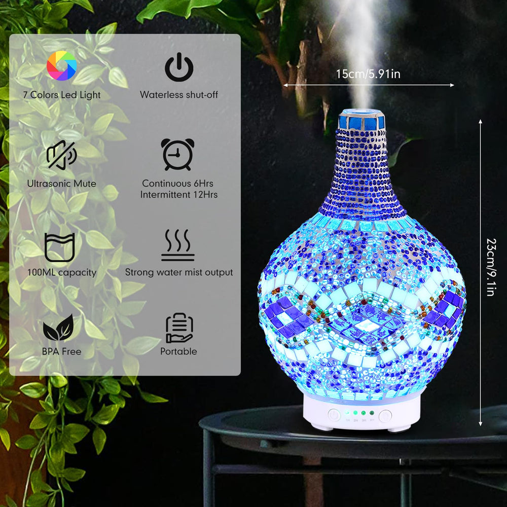 SWORDFORCE ultrasonic diffuser operates quietly for sleep and focus