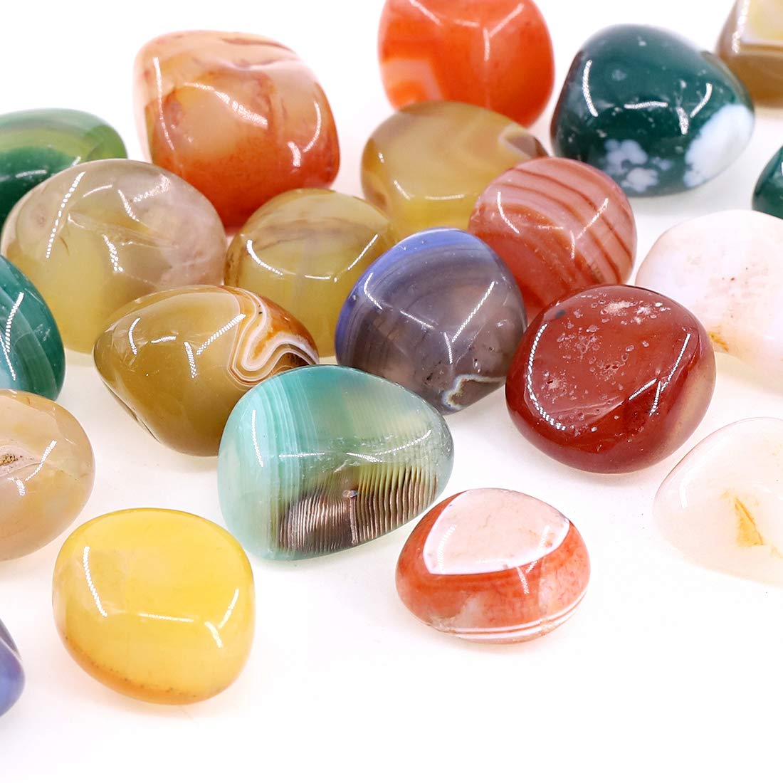 Swpeet agate bulk stones for paperweights, bookends, and desk decor.