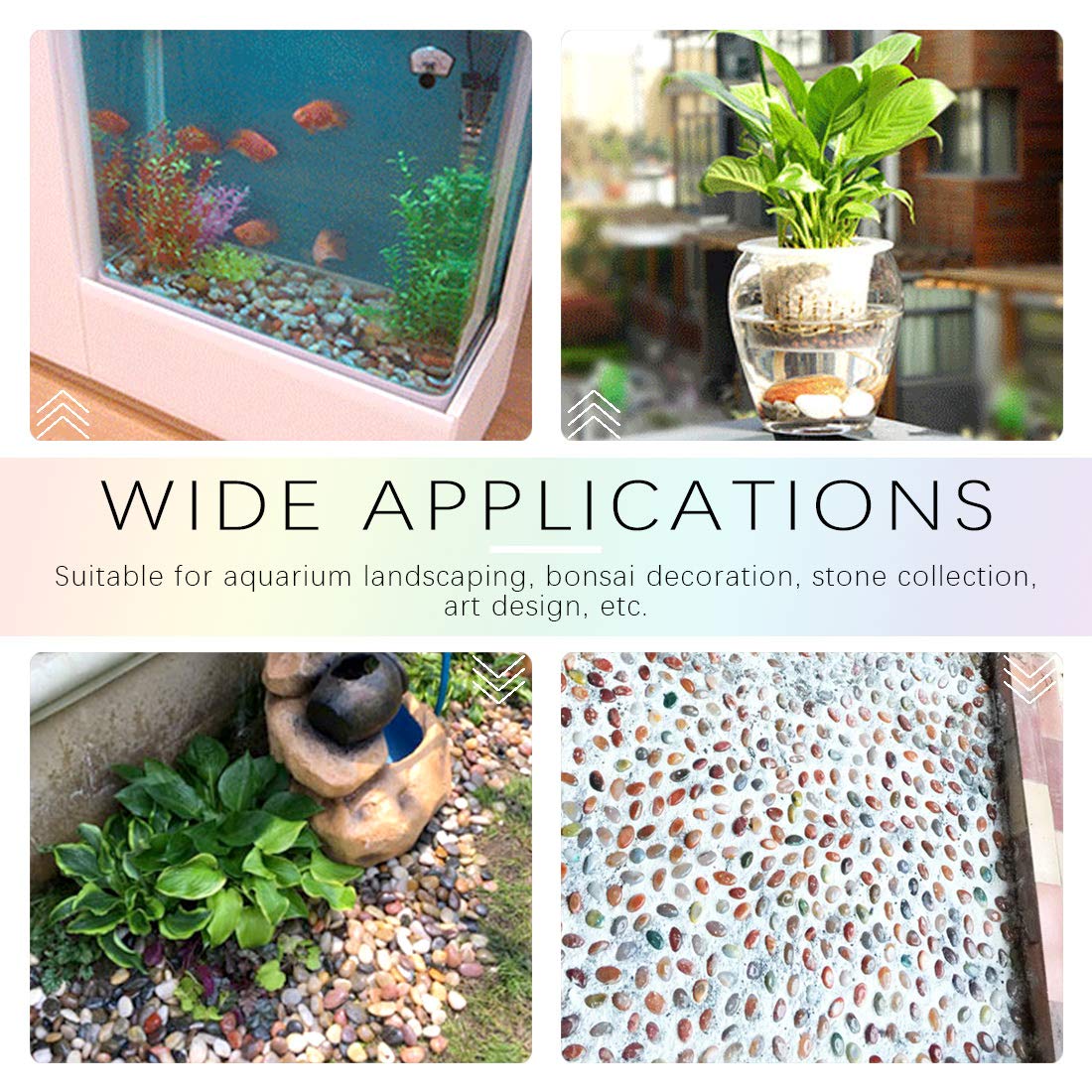 Swpeet assorted stone chips for craft projects and learning displays.