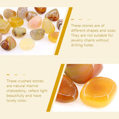 Swpeet marine yellow agate stone chips for DIY projects