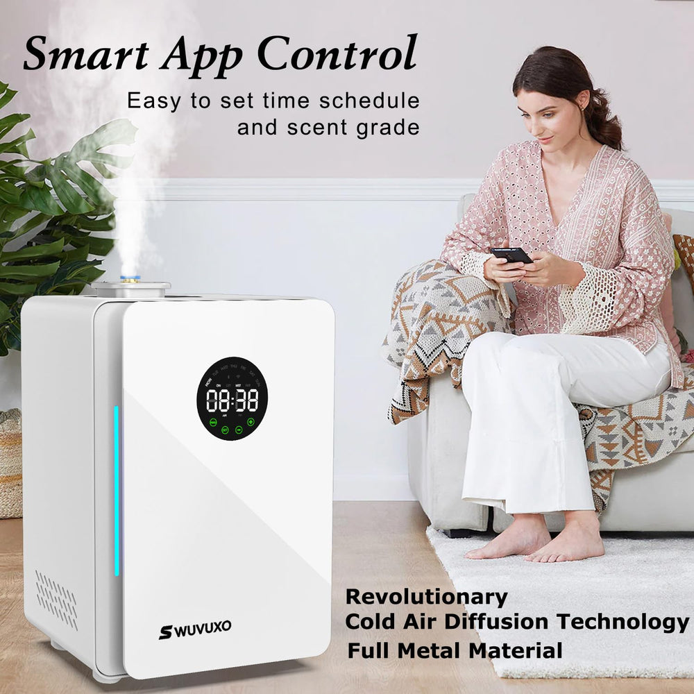 Close-up of cold air diffusion technology delivering even scent.