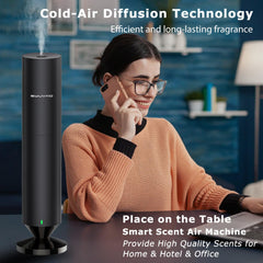 SWUVUXO diffuser with Bluetooth app control for easy scheduling and adjustments
