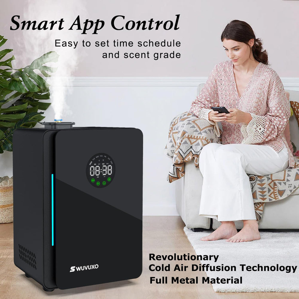SWUVUXO diffuser compact placement for desktop or wall mounting
