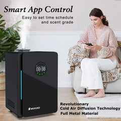 SWUVUXO diffuser compact placement for desktop or wall mounting