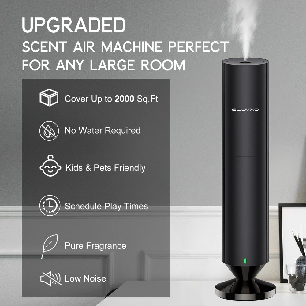 SWUVUXO remote control depicted for effortless diffuser operation nearby