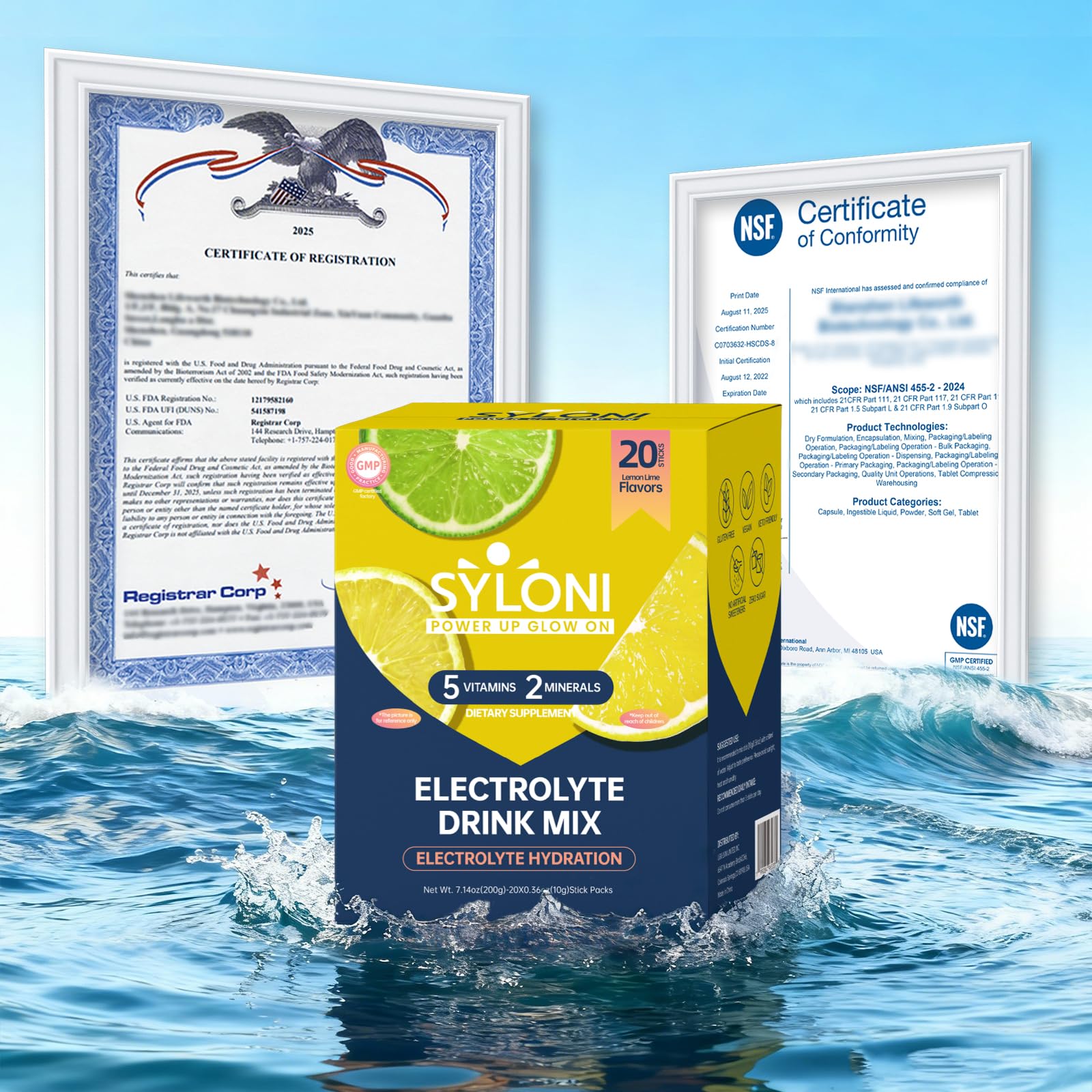 Syloni Electrolyte Citrus Passion Fruit stick-pack provides refreshing hydration