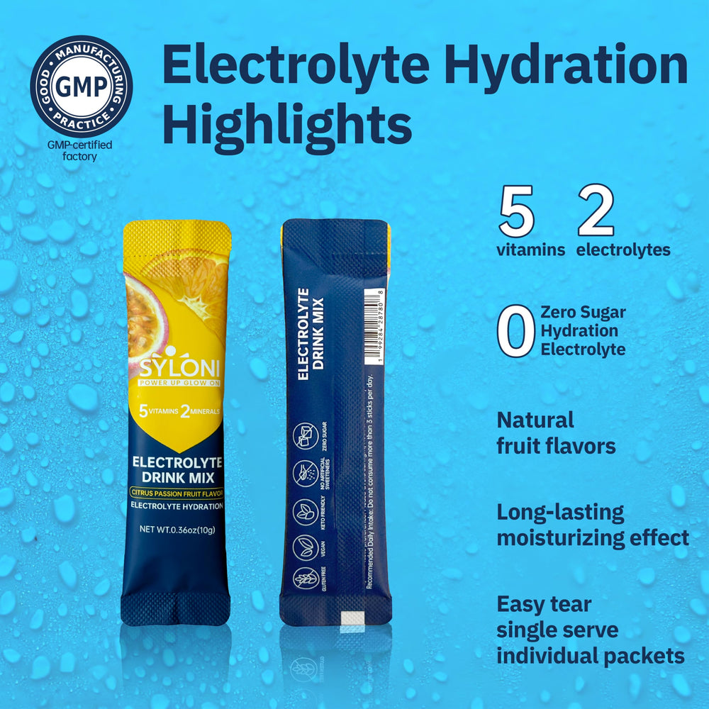 Syloni Electrolytes Packets on the go support hydration anywhere.