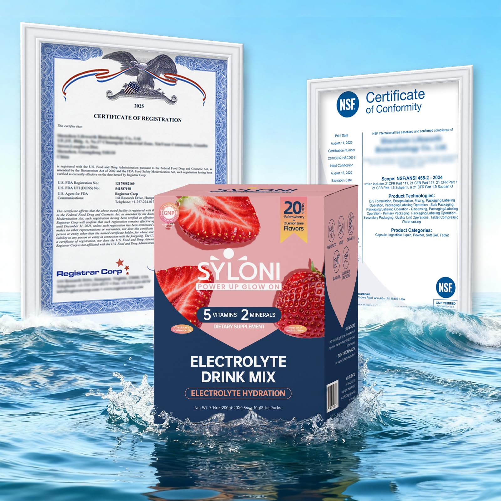 Syloni Electrolytes Strawberry stick supports daily hydration with essential electrolytes.