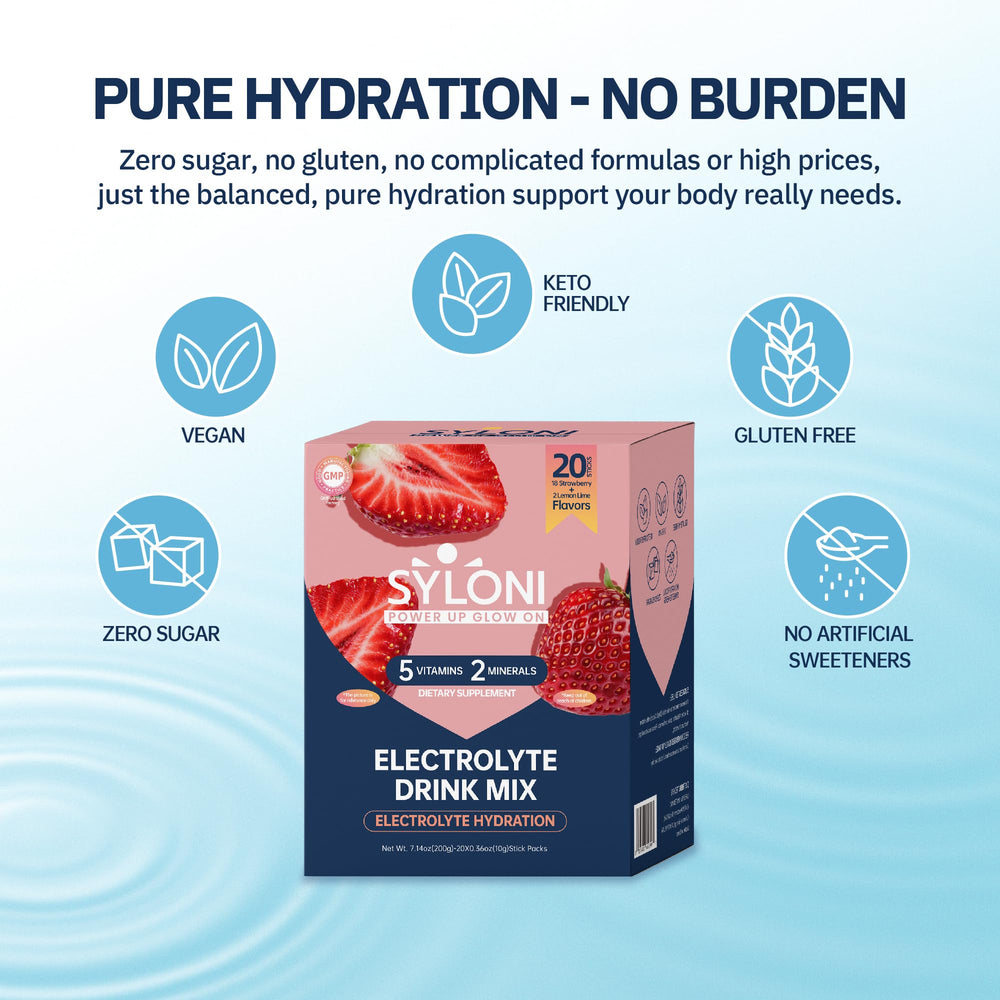 Syloni Electrolytes Strawberry stick suits vegan and gluten-free hydration needs.