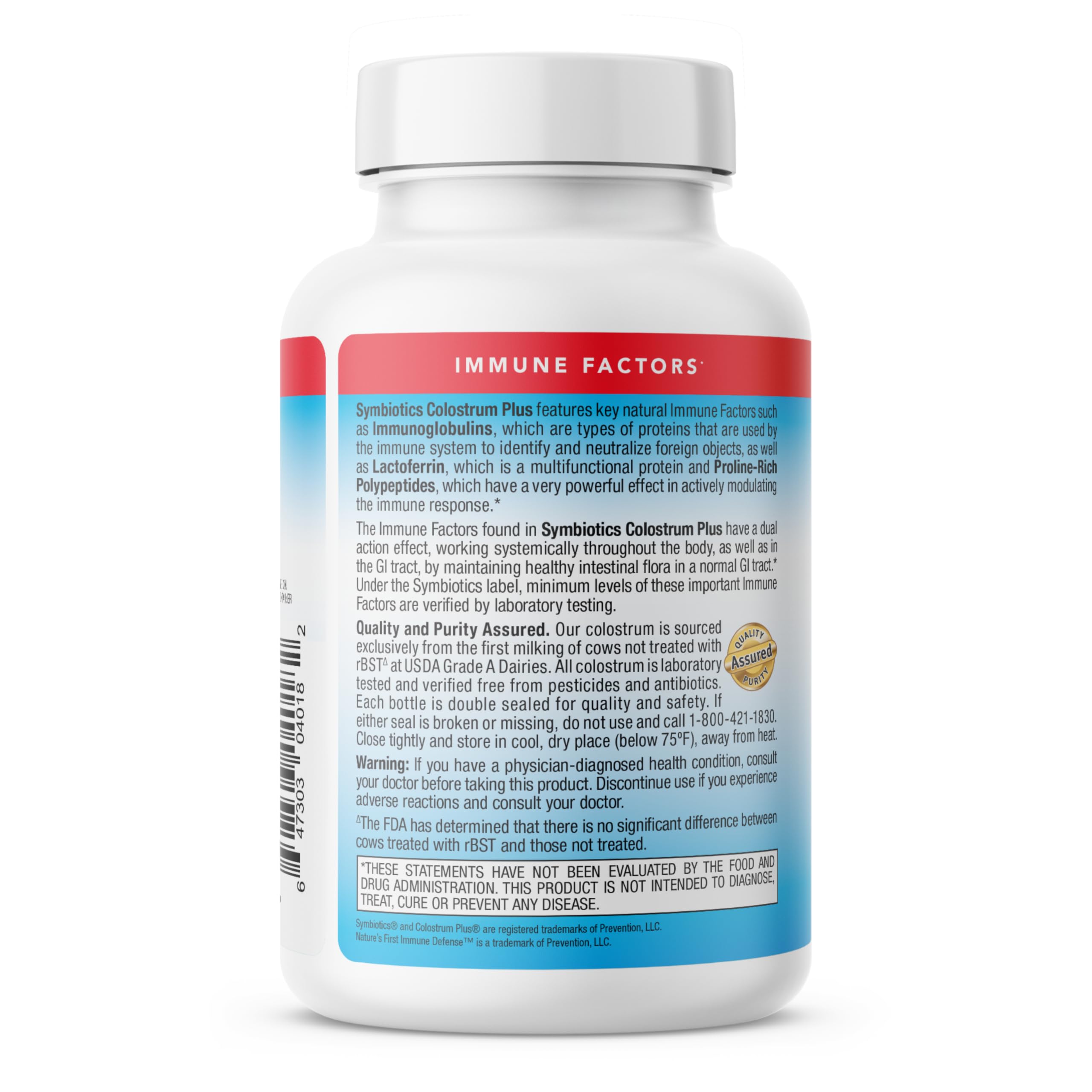 Symbiotics Colostrum convenient daily capsules for digestion
