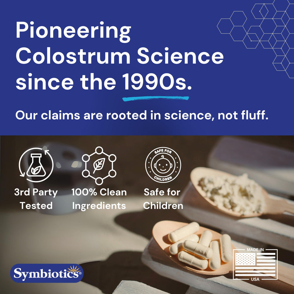 Symbiotics Colostrum double-sealed packaging for freshness