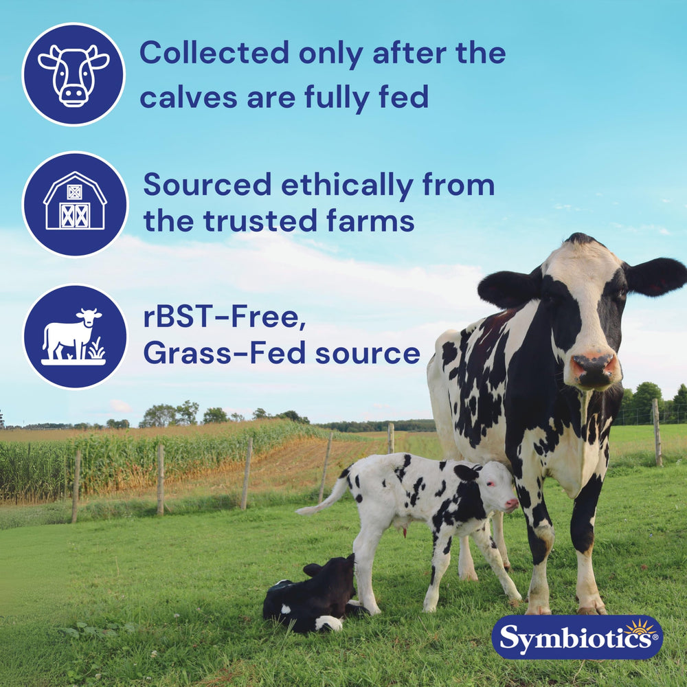 Symbiotics Colostrum gluten-free label for sensitive diets