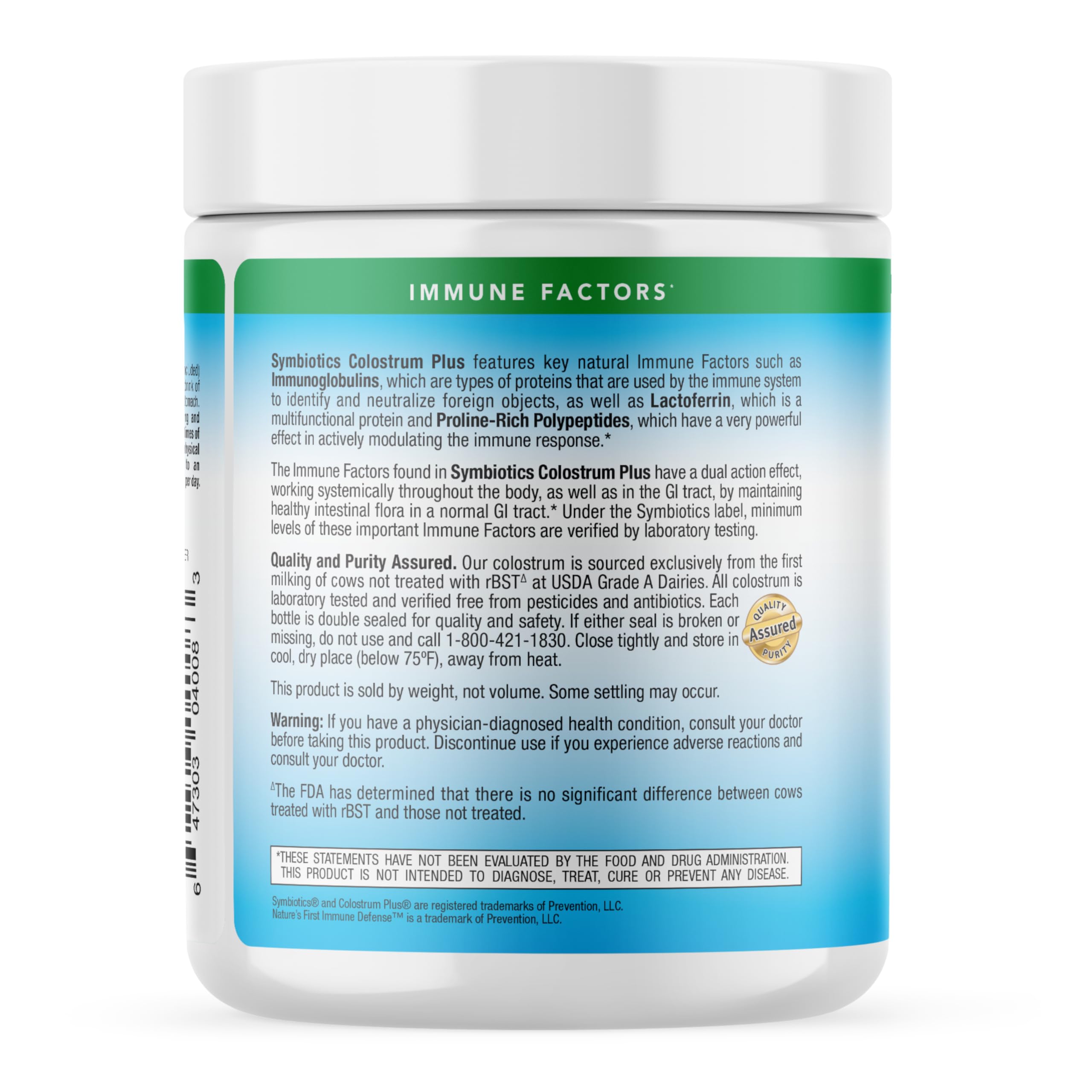 Symbiotics Colostrum Plus antibiotic-free formula for dairy-free lifestyles