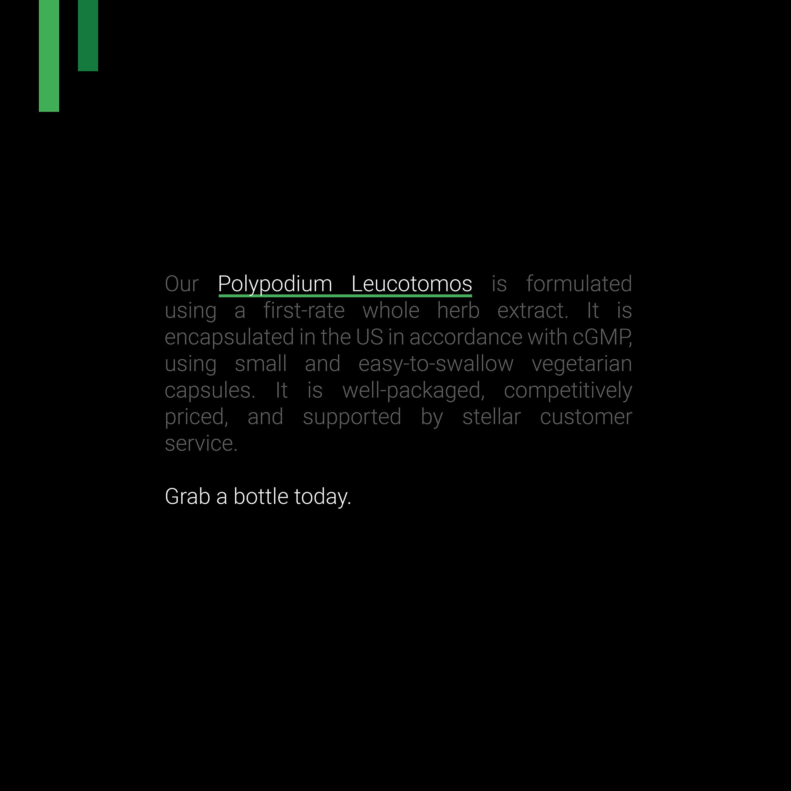 SYMNUTRITION Polypodium Leucotomos product box conveys quality and transparency.