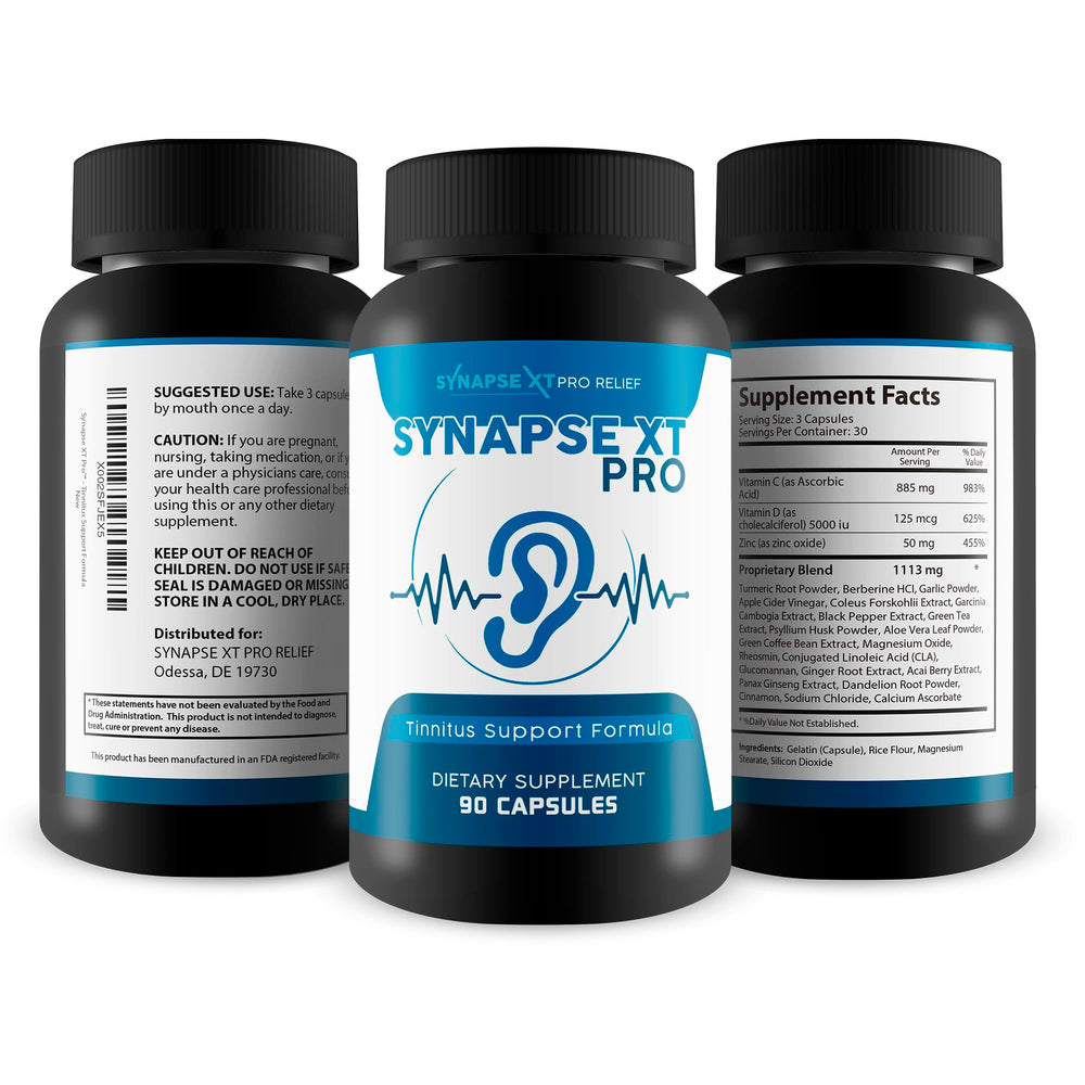 Synapse XT Pro herbs blend image highlights ginseng and turmeric as key ingredients.
