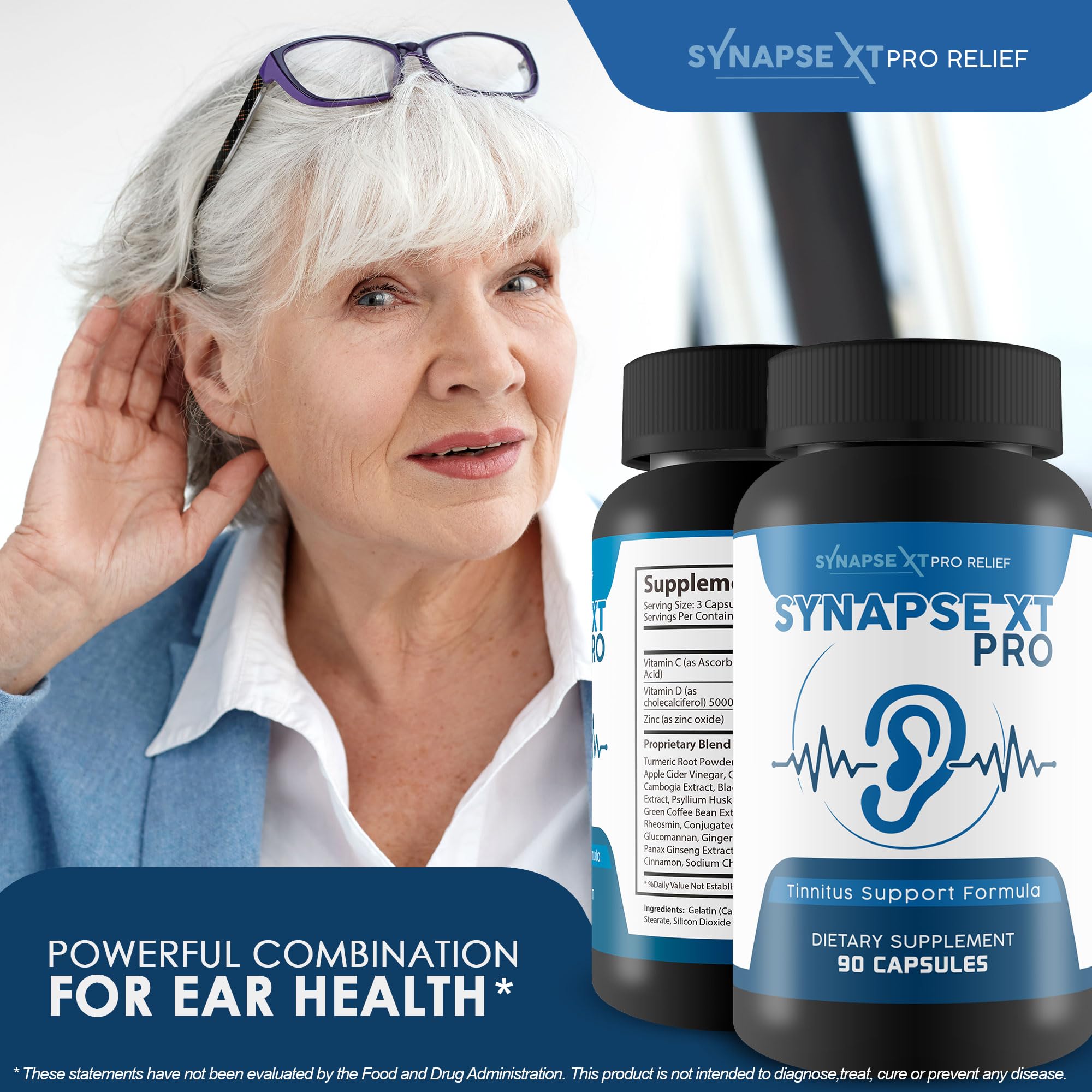 Synapse XT Pro label-claims close up underscores USA-made quality and 60-day guarantee.