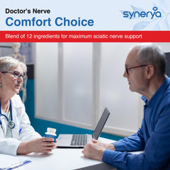SYNERYA Nerve health supplement label emphasizing premium formula.