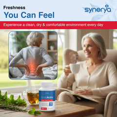 SYNERYA Vitamin B Complex capsules pack focusing on nerve function and energy.