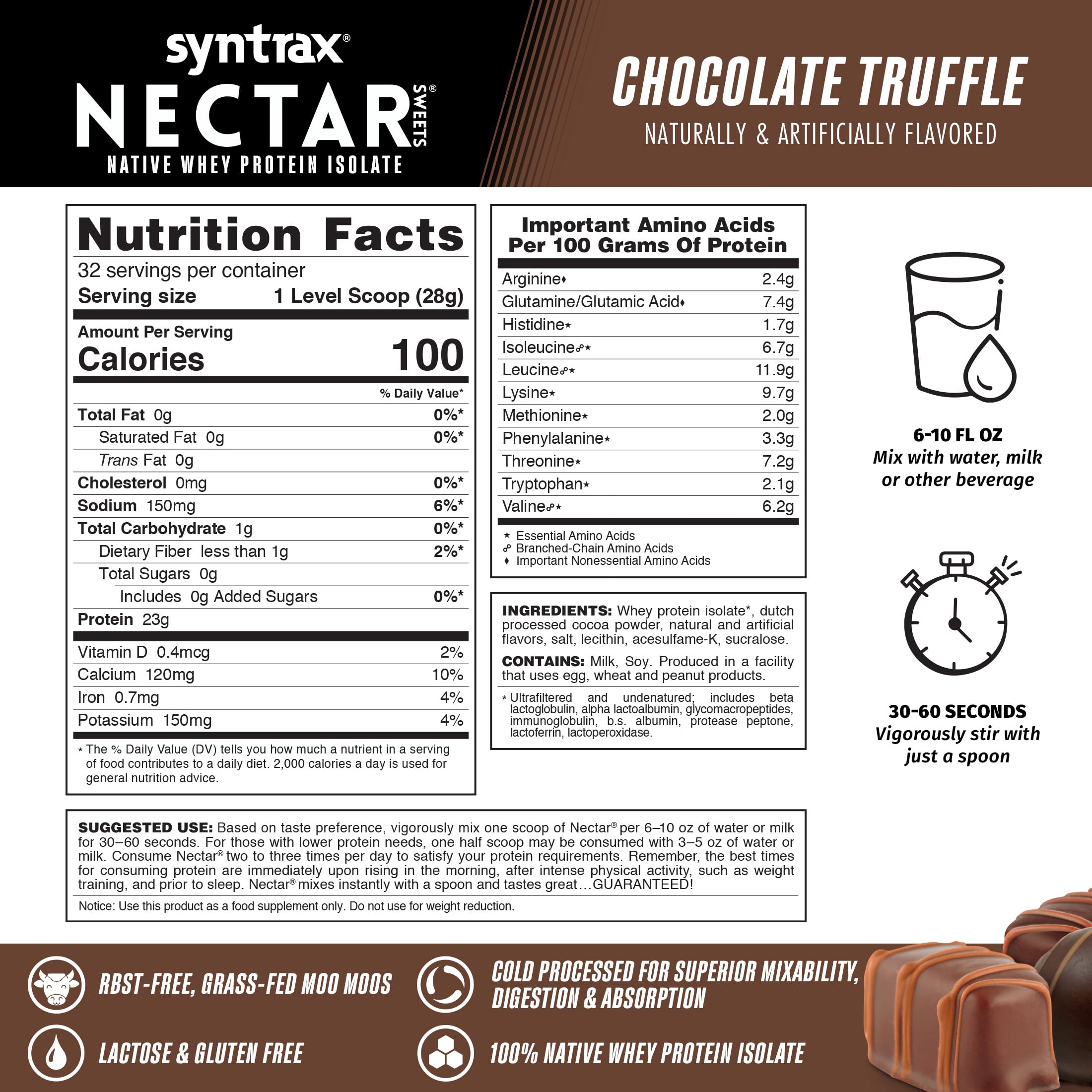Scoop of Nectar Sweets for instant mixability and zero-carb satisfaction