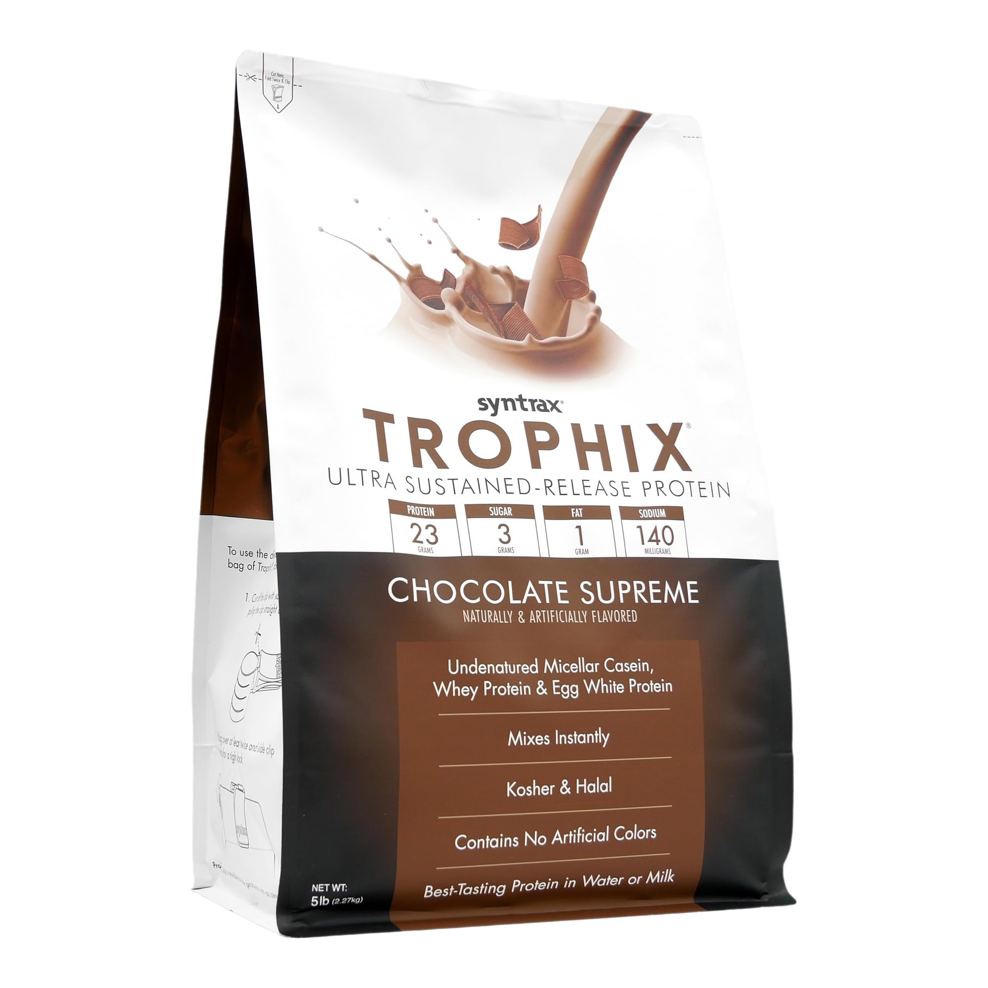 Syntrax Trophix Chocolate Supreme scoop ready for a post-workout shake