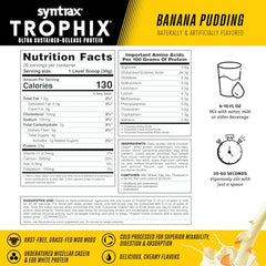 Syntrax Trophix mixability in water, quick shake-ready appearance.