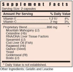 Systemic Formulas L liver capsules closeup emphasizing tissue support