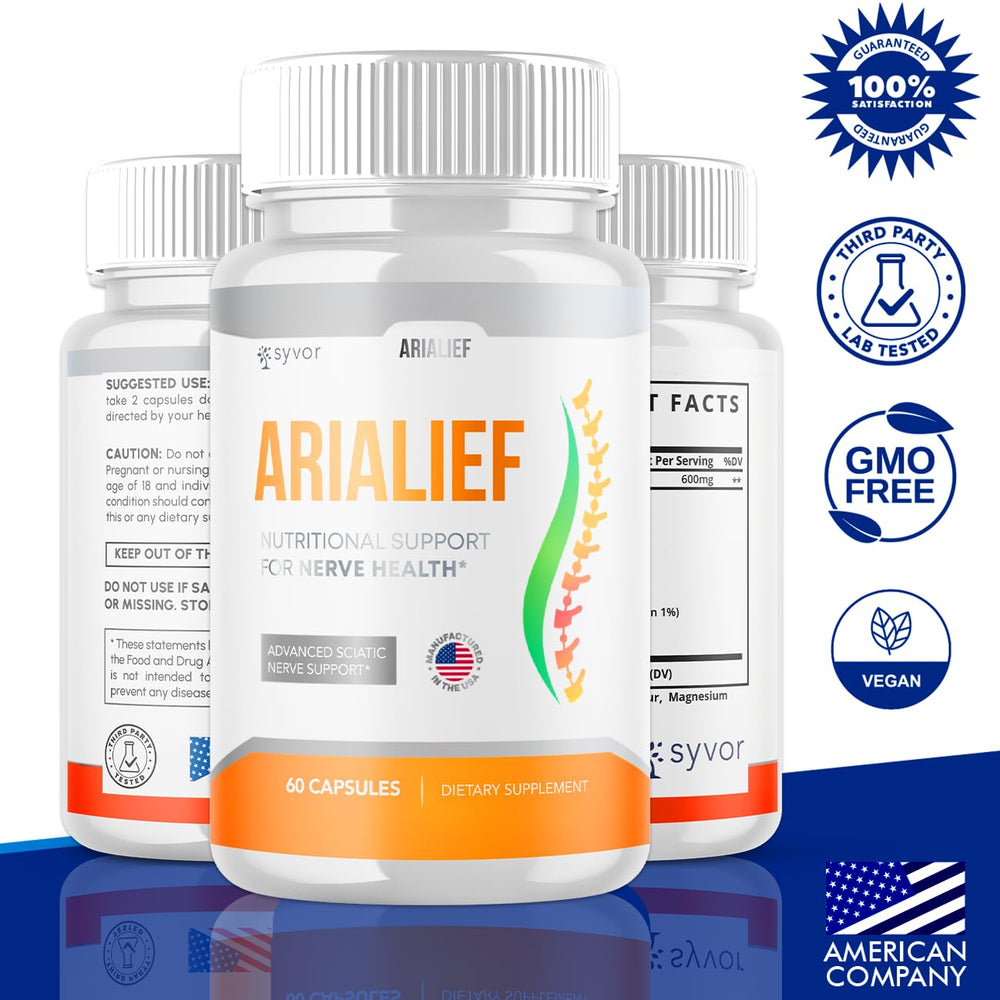 Arialief capsules close-up highlighting natural ingredients for daily wellness.