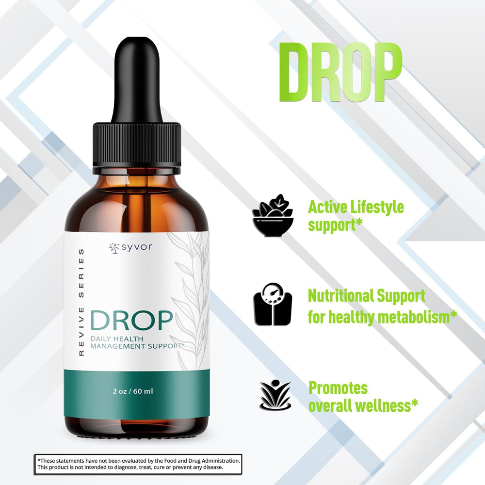 Syvor Drop The Pounds Drops dropper detail emphasizing precise dosing.