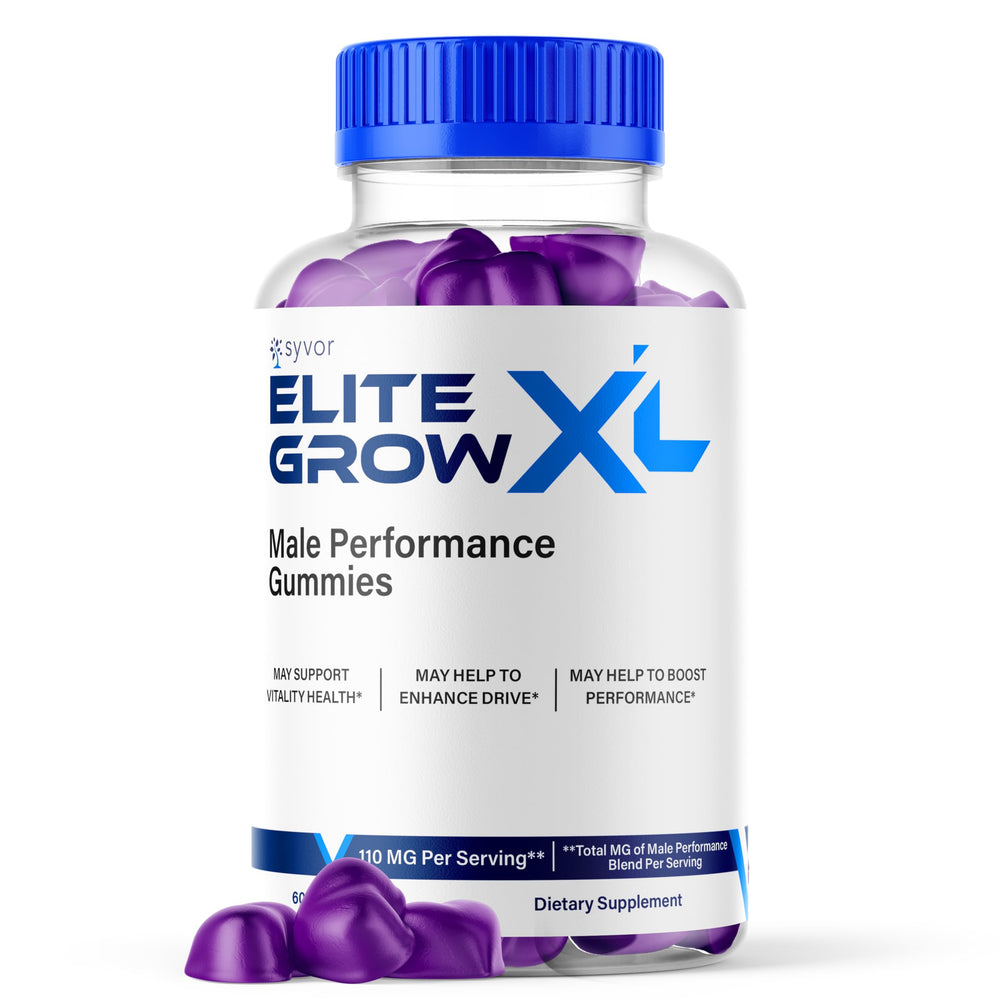 Syvor Elite Grow XL bottle close-up showing all-natural daily vitamin formula.